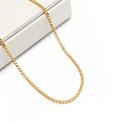 CORRENTE MASCULINA INFANTIL BANHADA A OURO 18K