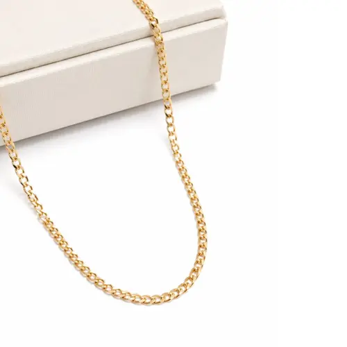 CORRENTE MASCULINA INFANTIL BANHADA A OURO 18K
