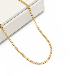 CORRENTE MASCULINA INFANTIL BANHADA A OURO 18K