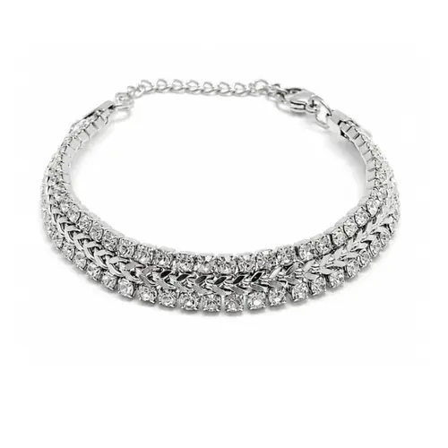 PULSEIRA CRAVEJADA 3 FILEIRAS EM AÇO INOXIDAVEL