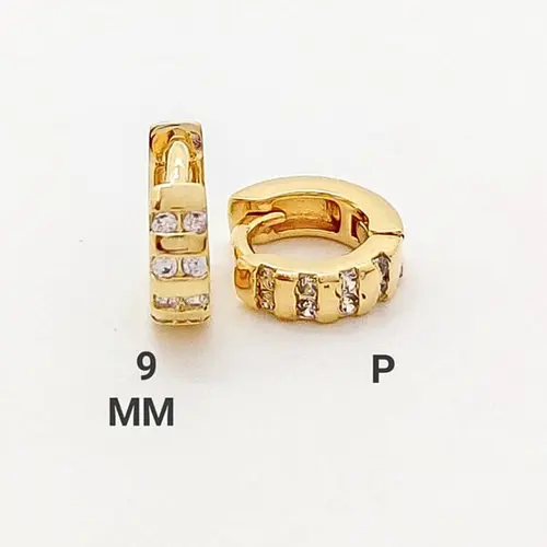Brinco Argola Empire Banhado a Ouro 18K