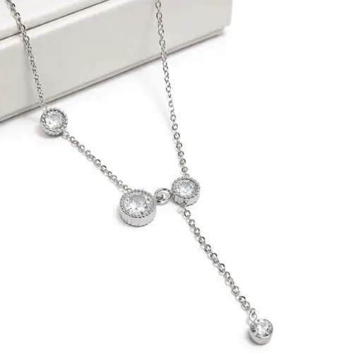 CHOKER PINGENTE CRAVEJADO EM AÇO INOXIDAVEL