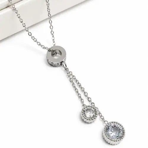 CHOKER PINGENTES PENDENTES EM AÇO INOXIDAVEL