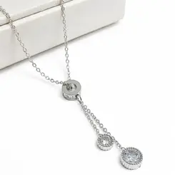 CHOKER PINGENTES PENDENTES EM AÇO INOXIDAVEL