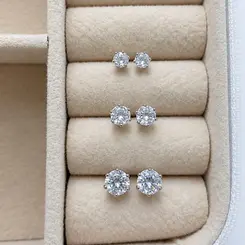 TRIO PONTO DE LUZ BANHADO A OURO BRANCO