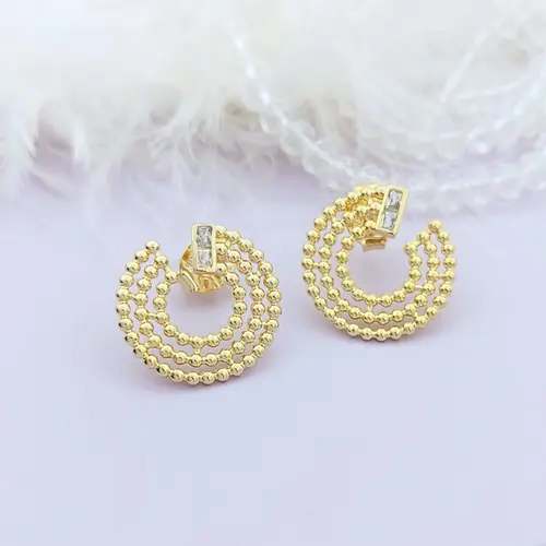 BRINCO ESFERAS ELEGANCE BANHADO A OURO 18K