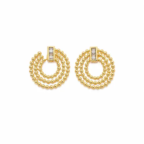 BRINCO ESFERAS ELEGANCE BANHADO A OURO 18K