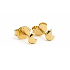 BRINCO LISO LUA BANHADO A OURO 18K