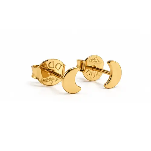 BRINCO LUA BANHADO A OURO 18K