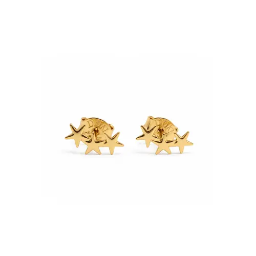 BRINCO TRÊS ESTRELAS BANHADO A OURO 18K