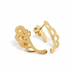 BRINCO EAR CUFF ASA BANHADO A OURO 18K