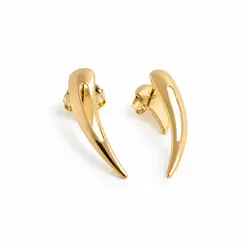 BRINCO EAR CUFF GOTA ALONGADA BANHADO A OURO 18K