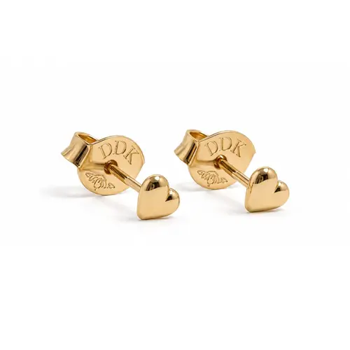 BRINCO CORAÇÃO LISO BANHADO A OURO 18K