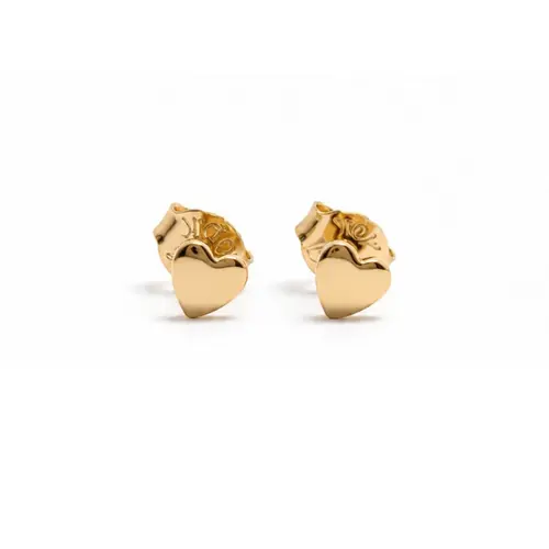BRINCO CORAÇÃO LISO M BANHADO A OURO 18K