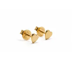 BRINCO CORAÇÃO LISO M BANHADO A OURO 18K