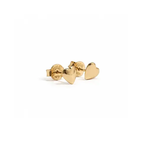 BRINCO CORAÇÃO LISO G BANHADO A OURO 18K