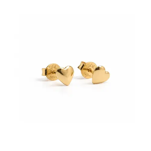 BRINCO CORAÇÃO LISO G BANHADO A OURO 18K