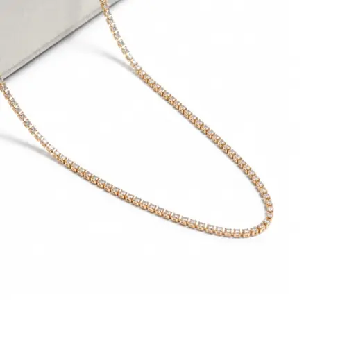 CHOKER RIVIERA BANHADA A OURO 18K