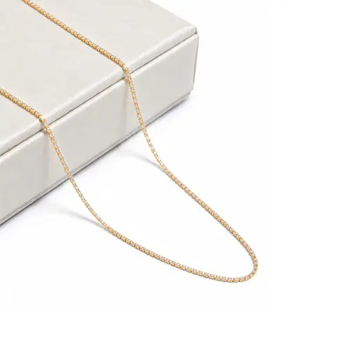 CHOKER RIVIERA BANHADA A OURO 18K