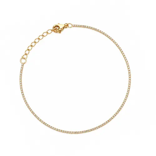 PULSEIRA RIVIERA BANHADA A OURO 18K