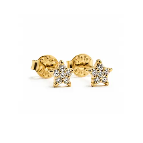 BRINCO ESTRELA BANHADO A OURO 18K
