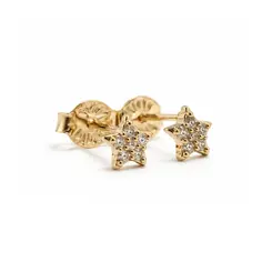 BRINCO ESTRELA BANHADO A OURO 18K