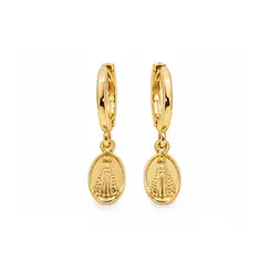 ARGOLA SANTA BANHADA A OURO 18K