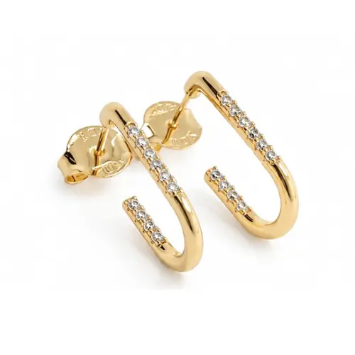 ARGOLA ARREDONDADA BANHADA A OURO 18K