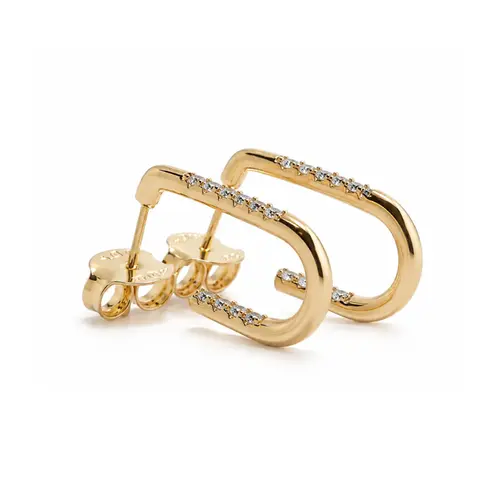 ARGOLA ARREDONDADA BANHADA A OURO 18K
