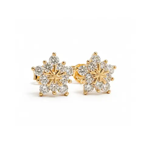 BRINCO ESTRELA BANHADO A OURO 18K