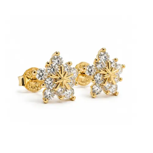 BRINCO ESTRELA BANHADO A OURO 18K