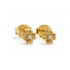 BRINCO TREVO BANHADO A OURO 18K