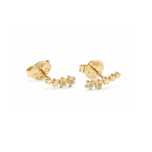 BRINCO ESTRELAS BANHADO A OURO 18K