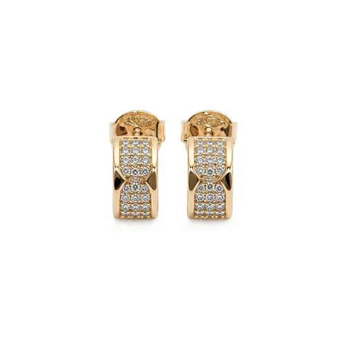 BRINCO CURVADO CRAVEJADO BANHADO A OURO 18K
