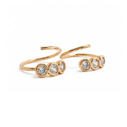 BRINCO CRAVEJADO BANHADO A OURO 18K