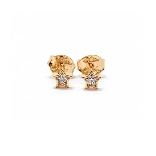 BRINCO ESTRELA BANHADO A OURO 18K