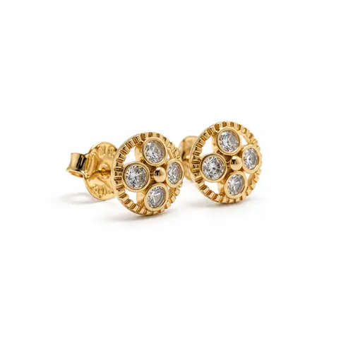 BRINCO TREVO BANHADO A OURO 18K