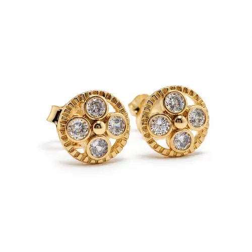 BRINCO TREVO BANHADO A OURO 18K