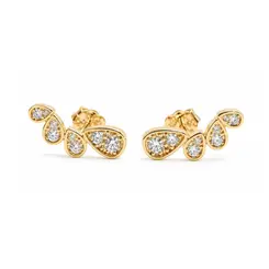 BRINCO EAR CUFF GOTAS BANHADO A OURO 18K