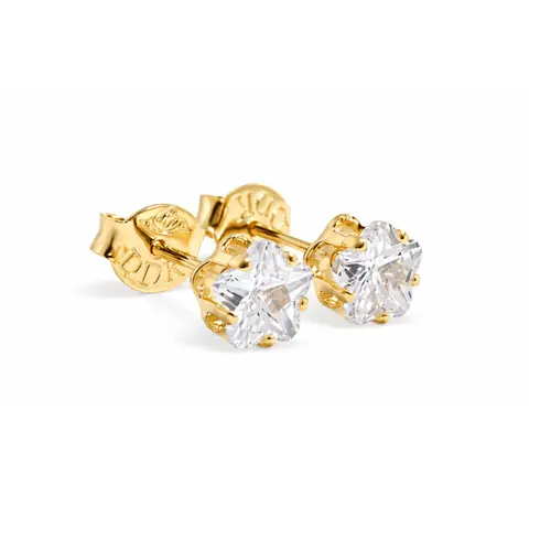 BRINCO PONTO DE LUZ FLOR CAIXA ALTA G BANHADO A OURO 18K