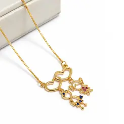 COLAR 2 FILHOS BANHADO A OURO 18K