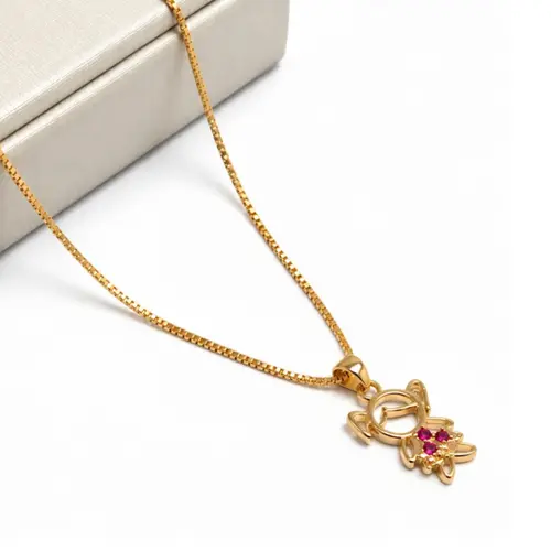 COLAR 1 FILHO BANHADO A OURO 18K