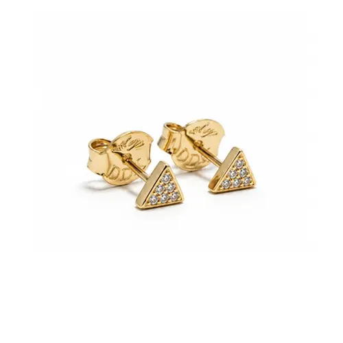 BRINCO TRIANGULO P BANHADO A OURO 18K