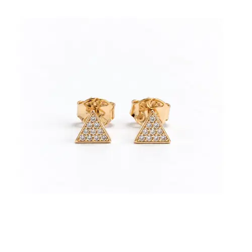 BRINCO TRIANGULO M BANHADO A OURO 18K