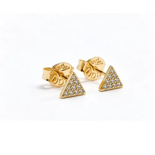 BRINCO TRIANGULO M BANHADO A OURO 18K