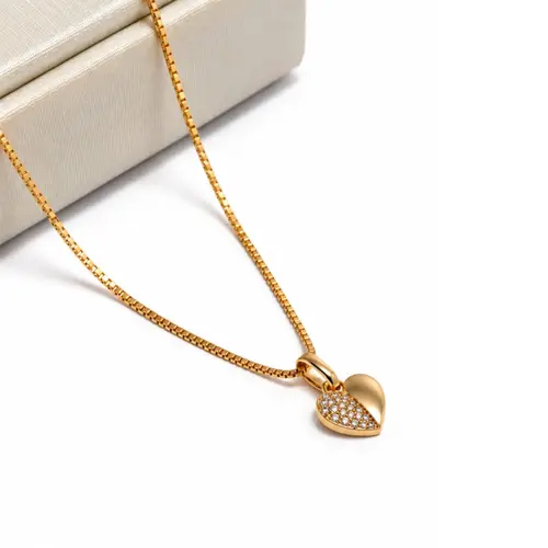 COLAR CORAÇÃO BANHADO A OURO 18K
