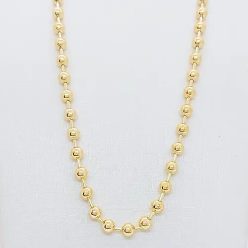 COLAR BOLINHAS PREMIUM BANHADO A OURO 18K