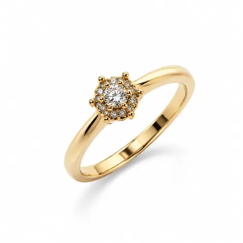 ANEL SOLITARIO BANHADO A OURO 18K