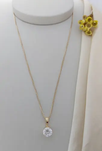 Colar Ponto de Luz Banhado a Ouro 18K