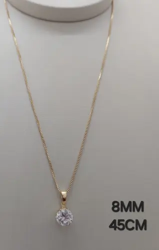 Colar Ponto de Luz Banhado a Ouro 18K